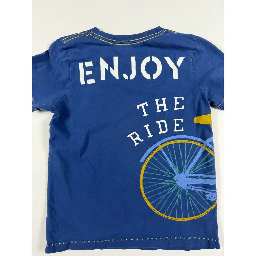 Peek Life Is a Journey Bicycle Graphic T-Shirt Blue Size 6/7